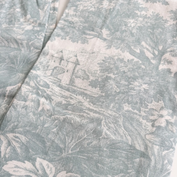 Vintage Pottery Barn Matine Blue Toile Fabric for Curtains/Pillows Multiple - Picture 7 of 8